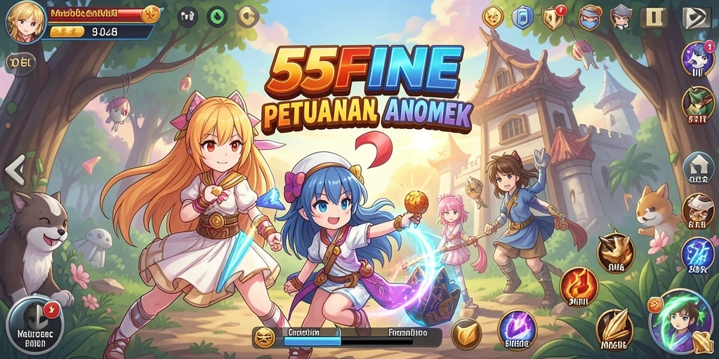 Screenshot menampilkan aksi seru dalam game Anime 55FIVE.