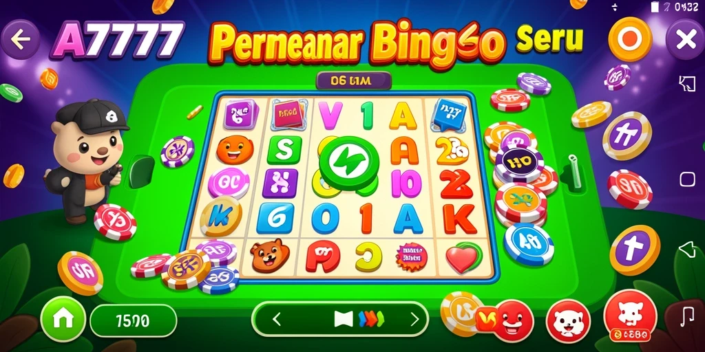 Tampilan seru gameplay A7777 dengan berbagai pilihan Bingo.