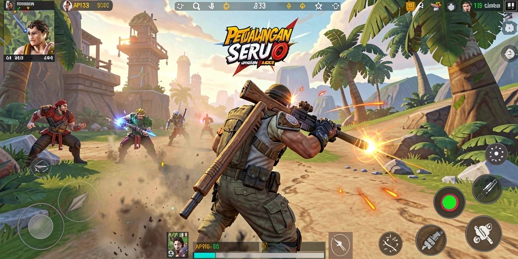 Tampilan aksi seru saat bertempur di API33.