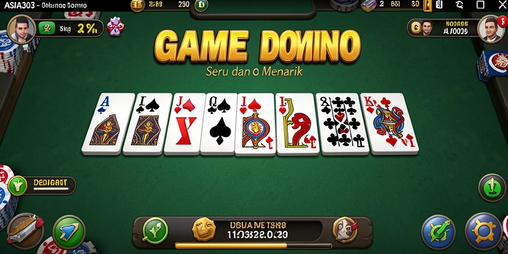 Tampilan gameplay domino yang menarik di ASIA303.