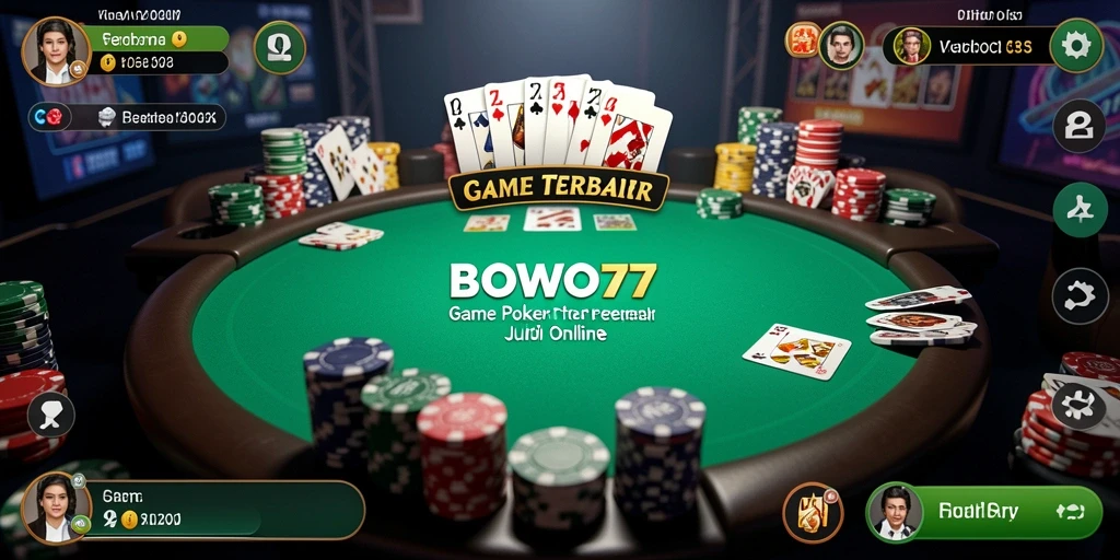 Tampilan menarik dan grafis memukau dalam BOWO77 saat bermain Poker.