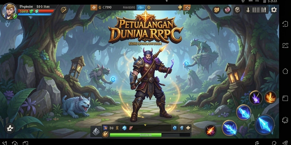 Tampilan gameplay C7890 dengan pertarungan epik dan eksplorasi dunia