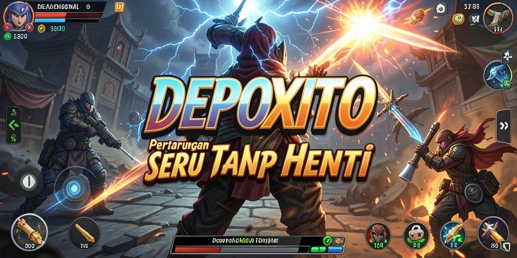 Screenshot gameplay DEPOXITO yang menunjukkan pertarungan yang mendebarkan.