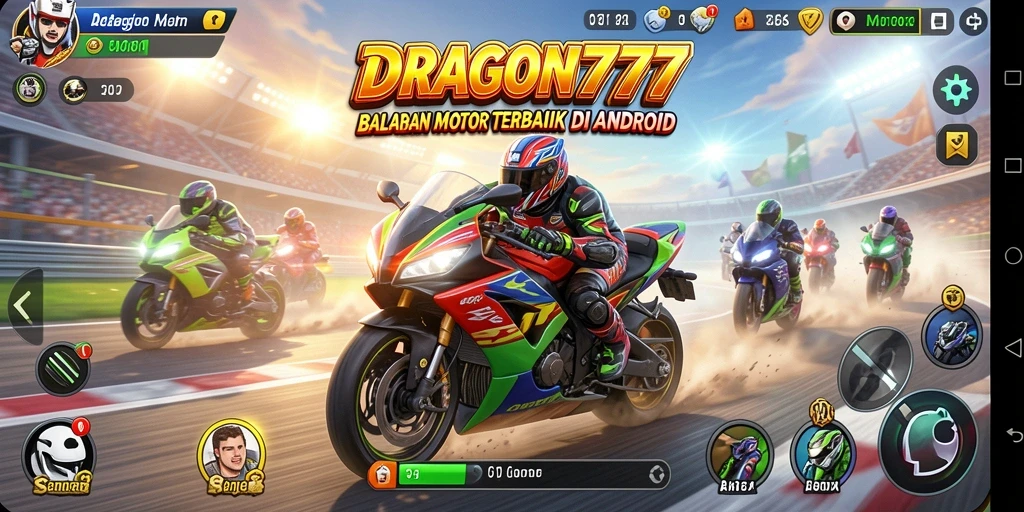 Gameplay menegangkan dalam balapan motor nyata.
