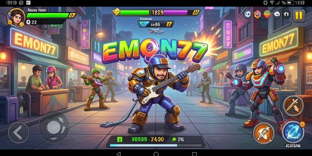 Tampilan permainan arcade yang seru dan penuh tantangan.