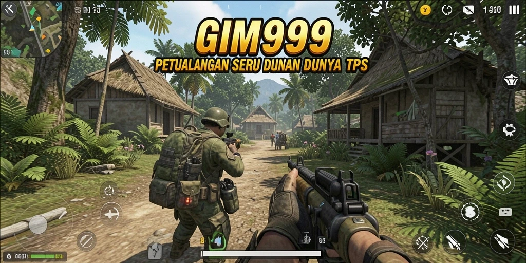 Screenshot GIM999 menampilkan momen menegangkan dalam gameplay TPS.