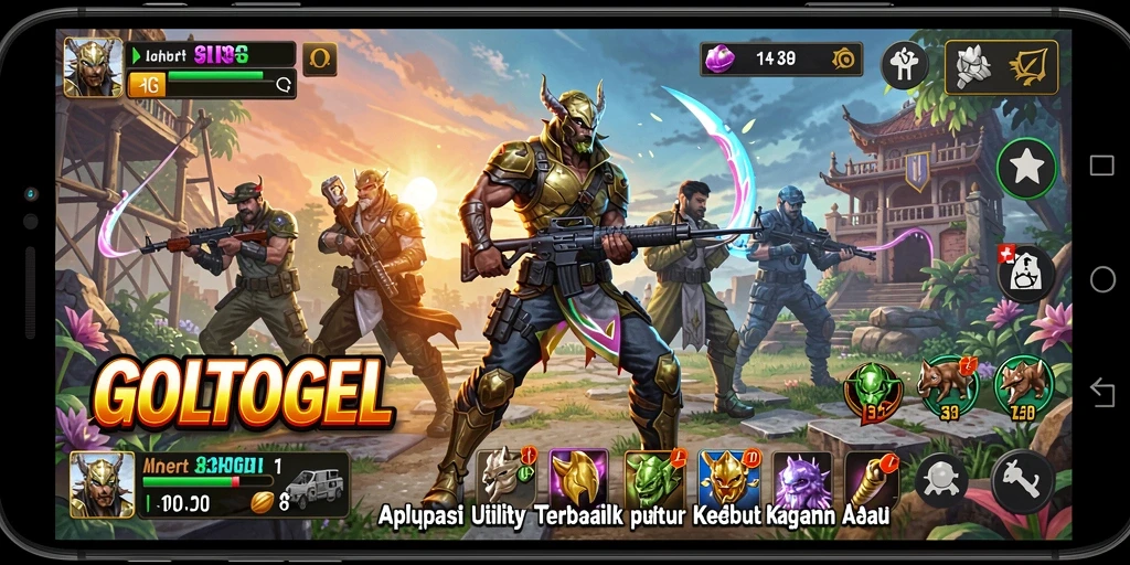 Tampilan utama GOLTOGEL dengan fitur-fitur Utility yang intuitif.