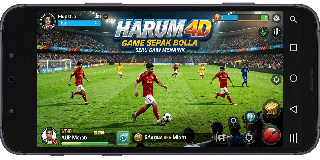 Tampilan menarik gameplay sepak bola di HARUM4D.