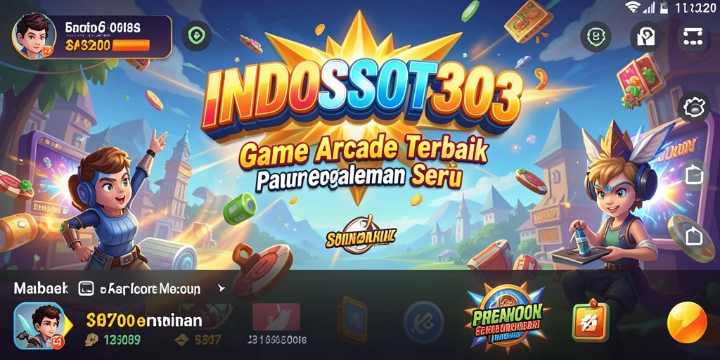 Screenshot utama INDOSLOT303 menunjukkan gameplay arcade yang seru dan menantang.