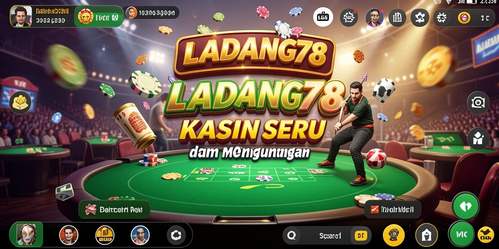 Tampilan gameplay yang menggugah selera di LADANG78, penuh warna dan menarik.
