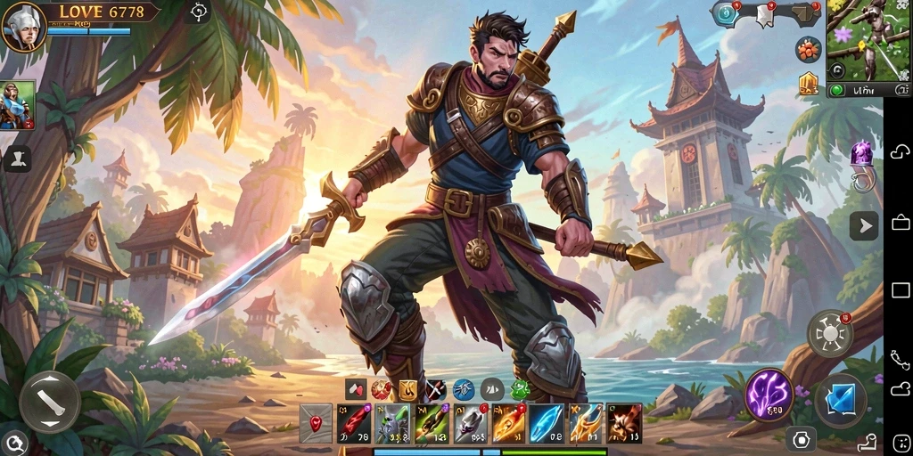 Tampilan gameplay menakjubkan dari LOVE678 yang menunjukkan petualangan RPG.