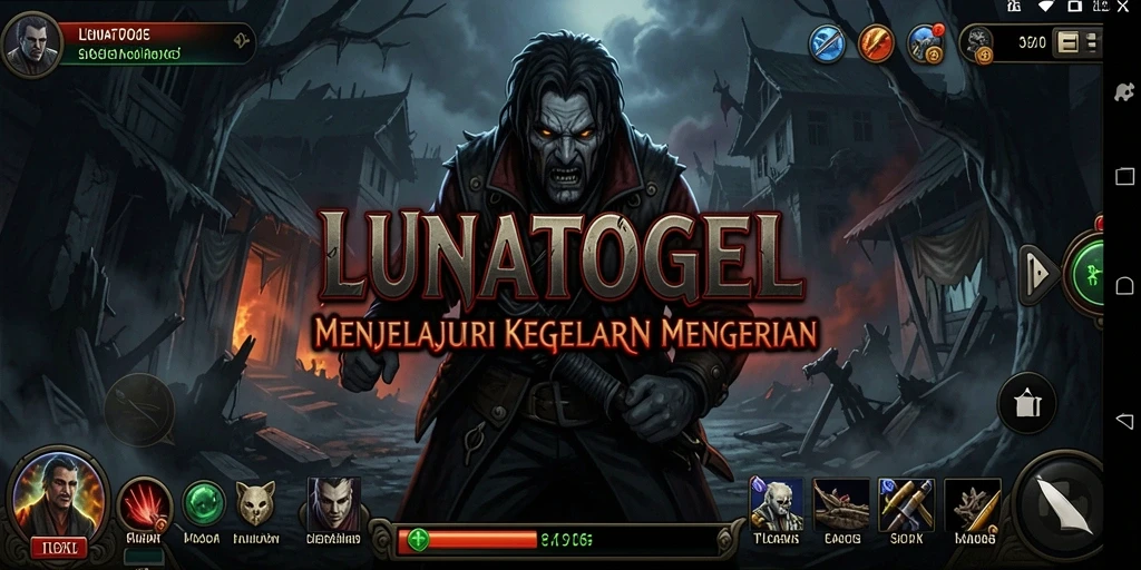 Screenshot dari gameplay menakutkan di LUNATOGEL.