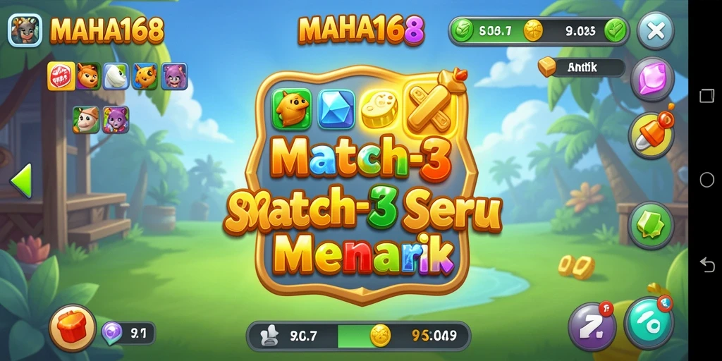 Tampilan gameplay MAHA168 yang menarik dan penuh warna.