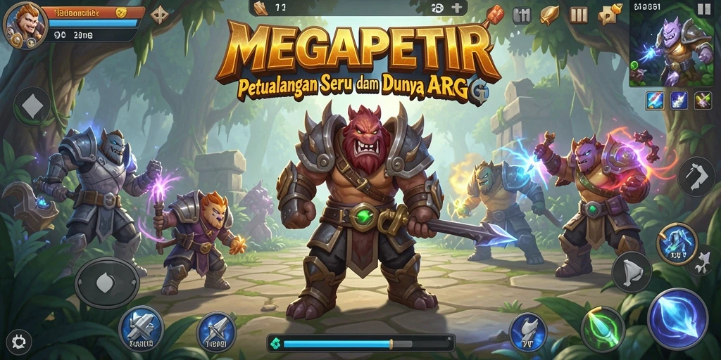 Gameplay seru di <strong>MEGAPETIR</strong> menunjukkan pertarungan yang mendebarkan dan strategi mendalam.