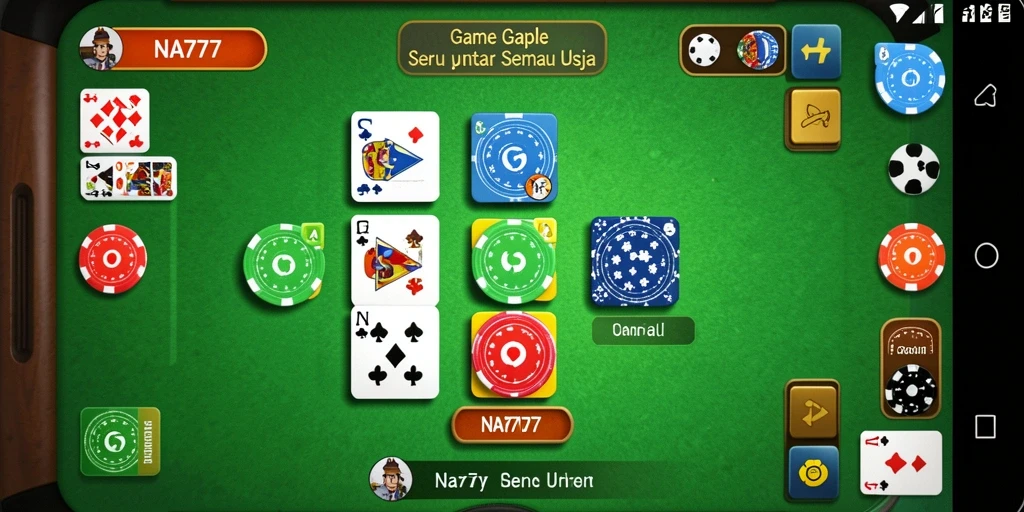 Tampilan menarik dari gameplay Gaple di NA777.
