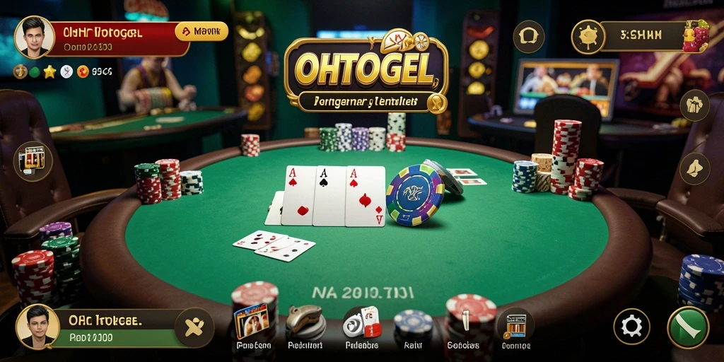 Tampilan screenshot OHTOGEL yang seru saat bermain poker online.