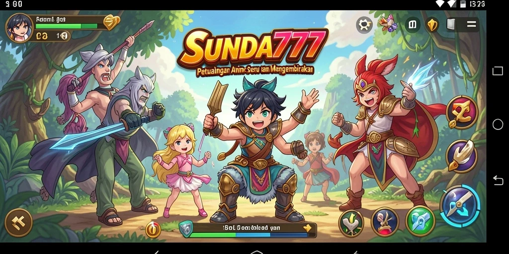 Tampilan seru gameplay SUNDA777 dengan karakter anime menarik.