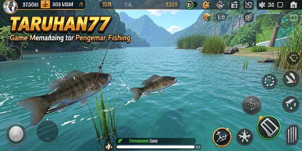 Tampilan gameplay memancing yang seru dan menegangkan di TARUHAN77.