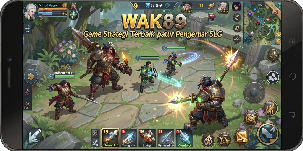 Tampilan gameplay WAK89 dengan aksi strategi yang mendebarkan.