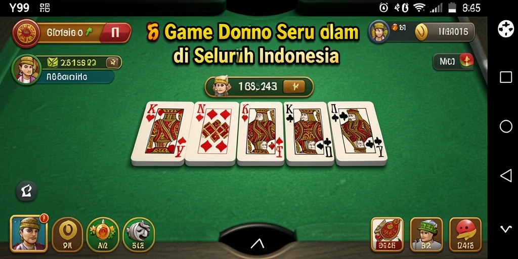 Tampilan gameplay seru dari Y89, permainan Domino yang menantang.