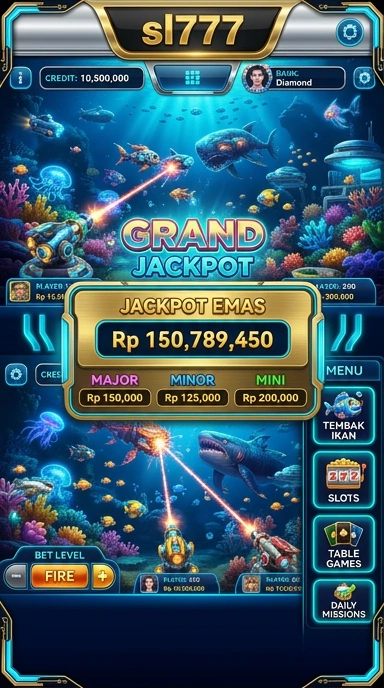 Menu utama sl777 yang mudah dinavigasi.